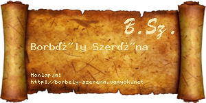 Borbély Szeréna névjegykártya